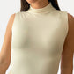 Cream Mockneck Bodysuit